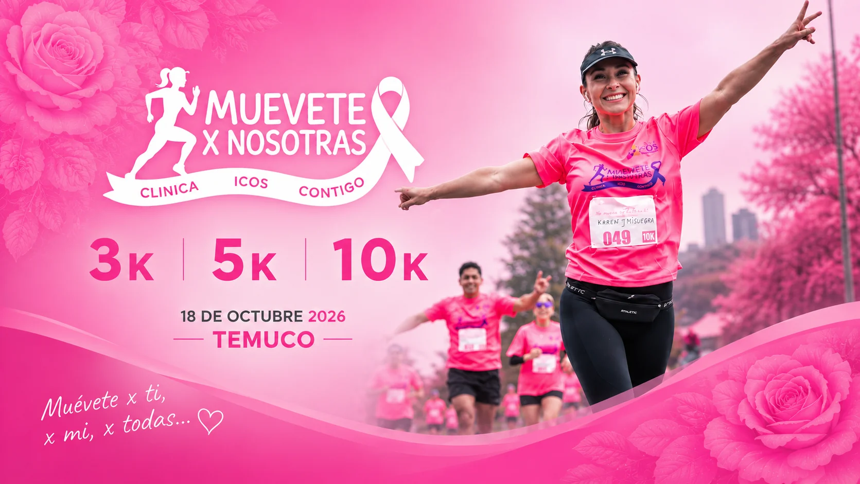 Vivencias Travel at “Muévete x Nosotras”: 2,000 people ran in Temuco for breast cancer awareness
